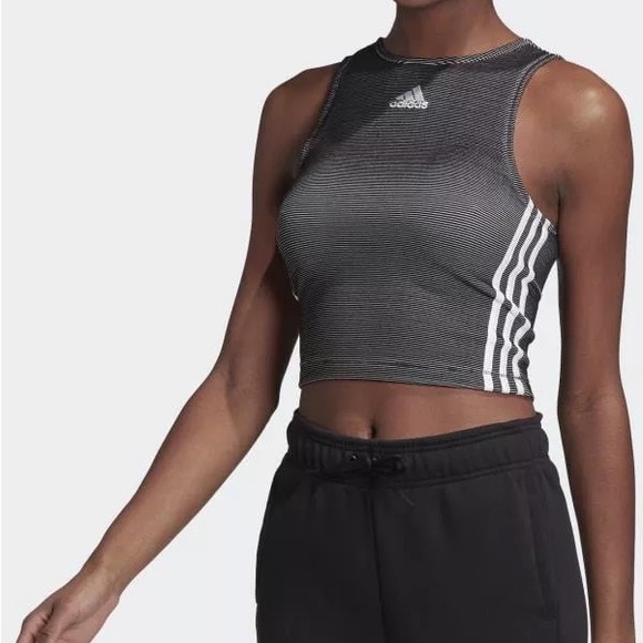Adidas Zippable Ribbed Tank - Picture 4 of 4
